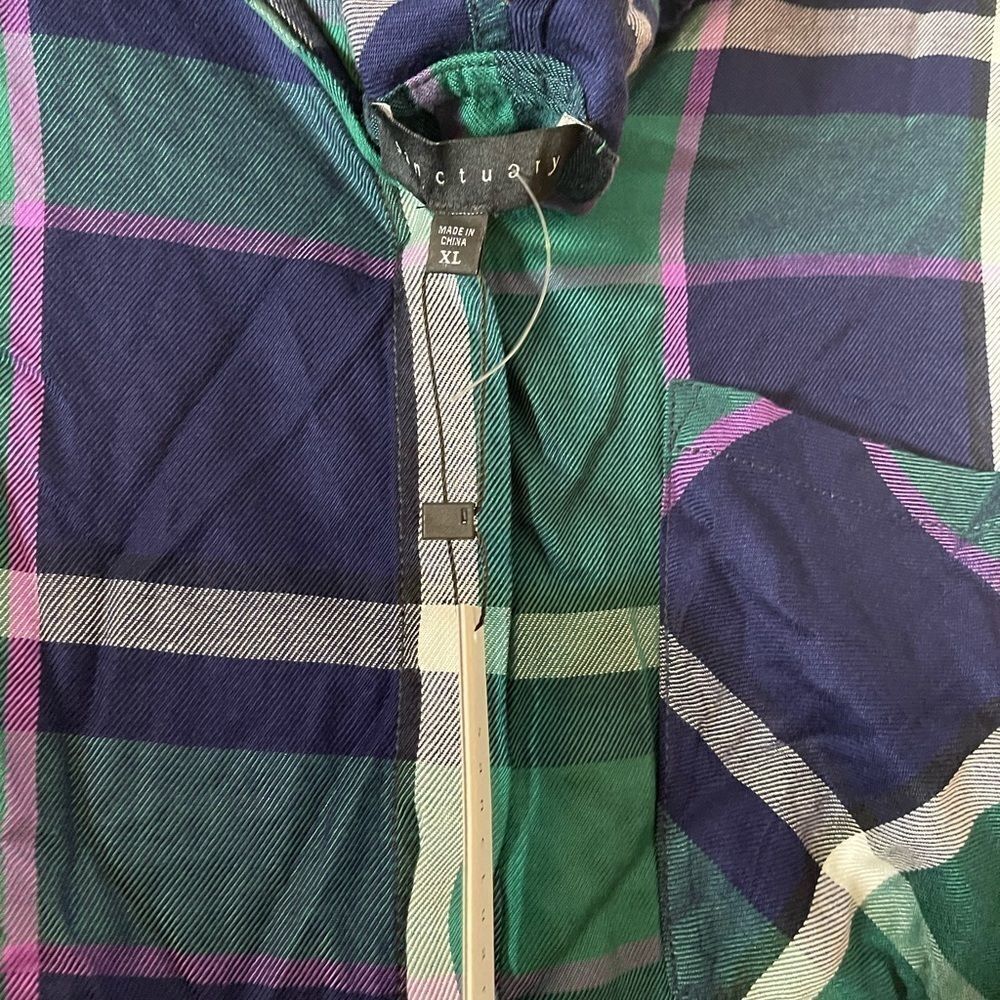 Sanctuary Plaid Tie-Back Shirt - Picture 7 of 9